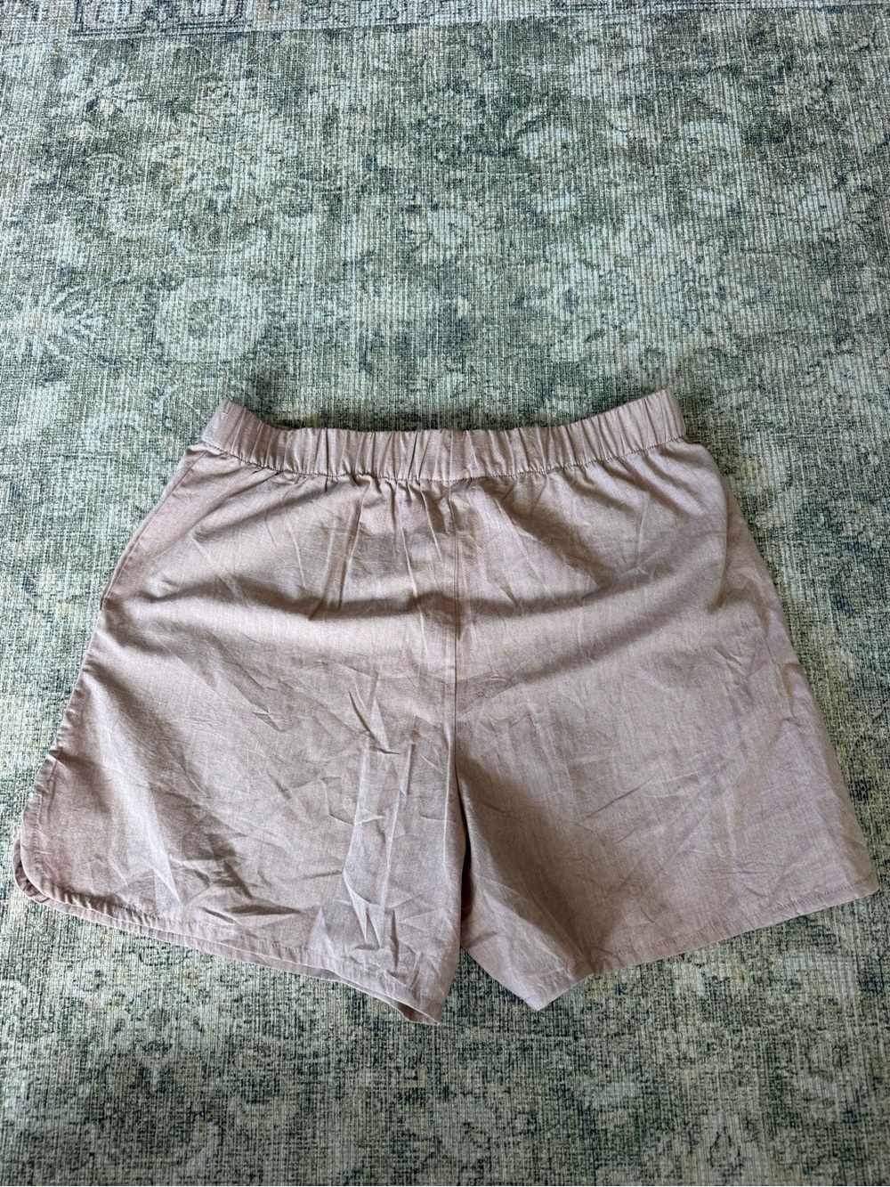 Nwot Coyuchi Women's Isla 100% Organic Cotton Shorts Pink Chambray Medium — image 8 of 8